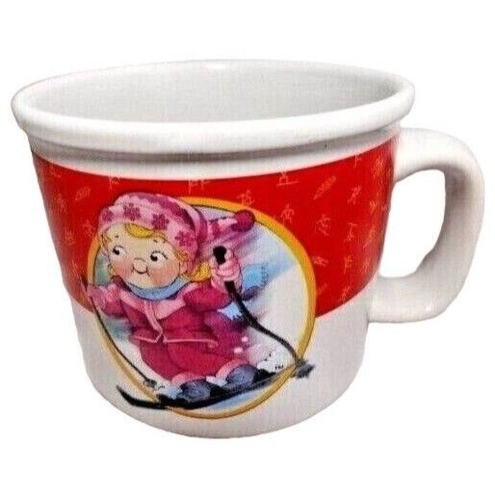Campbell's Soup Mug Girl Downhill Skier 2002 Winter U.S. Olympics Salt Lake City